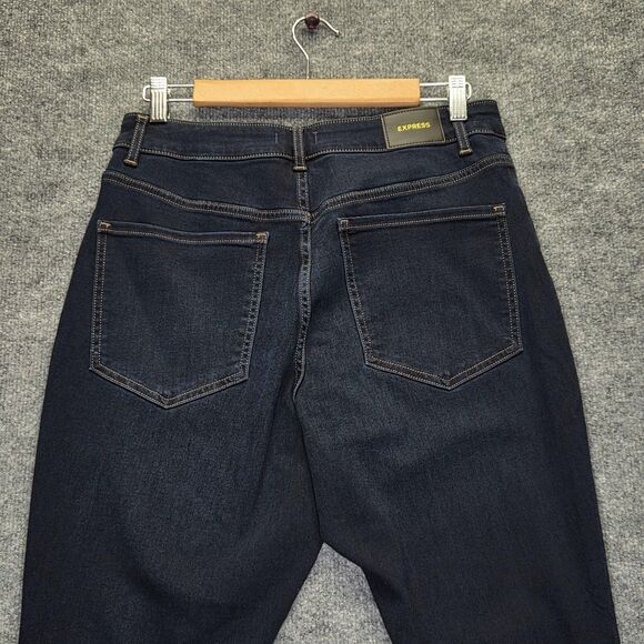 Express Jeans Womens 10R Dark Wash Curvy Skinny High Rise Supersoft Stretch - Picture 7 of 12